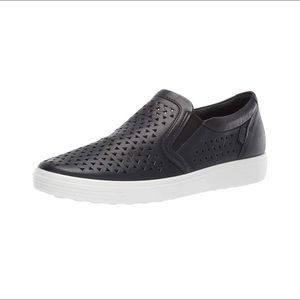 ECCO Soft 7 Laser Cut Slip-On Black (NWOT)